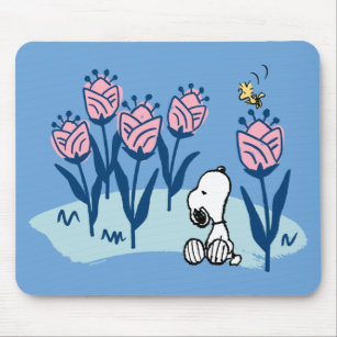 Peanuts   Snoopy & Woodstock Flower Garden Mouse Pad