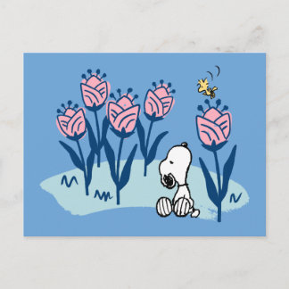 Peanuts | Snoopy & Woodstock Flower Garden Postcard