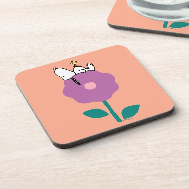 Peanuts | Snoopy & Woodstock Flower Whistle Coaster (Left Side)