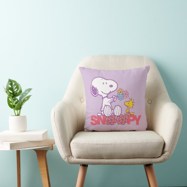 Peanuts | Snoopy & Woodstock Flowers Cushion (Chair)