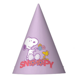 Peanuts Snoopy & Woodstock Flowers Party Hat