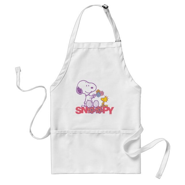 Peanuts | Snoopy & Woodstock Flowers Standard Apron (Front)