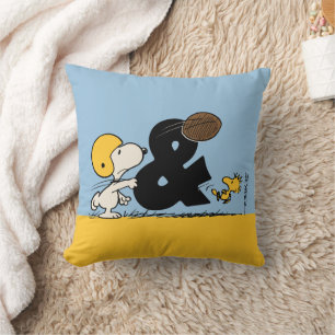 Peanuts   Snoopy & Woodstock Football Cushion