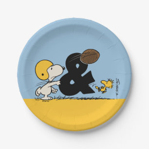 Peanuts   Snoopy & Woodstock Football Paper Plate