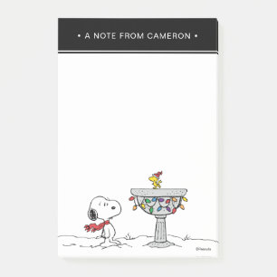 Peanuts   Snoopy & Woodstock Frozen Birdbath Post-it Notes