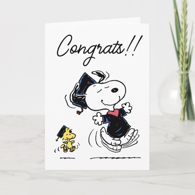 Peanuts | Snoopy & Woodstock Graduation Card (Front)
