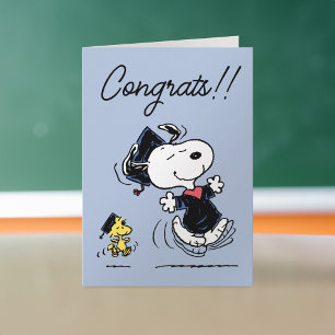 Peanuts Snoopy & Woodstock Graduation Card