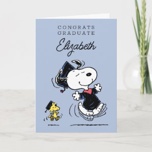 Peanuts Snoopy & Woodstock Graduation Card
