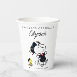 Peanuts Snoopy & Woodstock Graduation Paper Cups