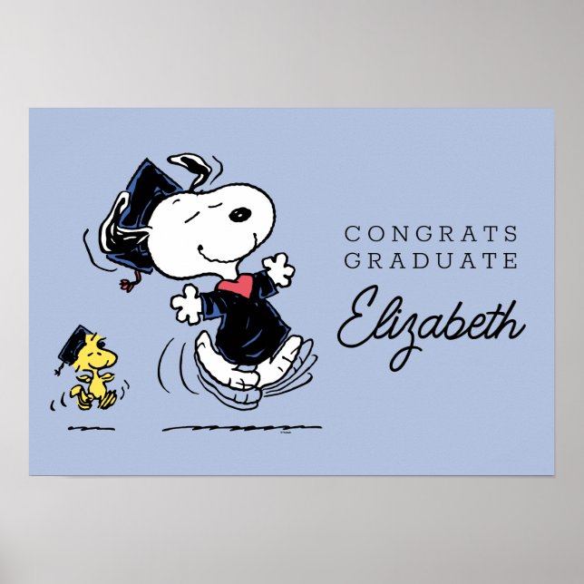 Peanuts | Snoopy & Woodstock Graduation Poster (Front)