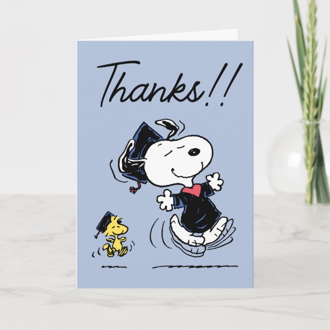 Peanuts | Snoopy & Woodstock Graduation Thank You (Front)
