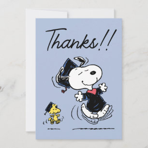 Peanuts   Snoopy & Woodstock Graduation Thank You Card
