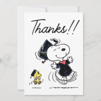 Peanuts | Snoopy & Woodstock Graduation Thank You
