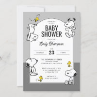 Peanuts | Snoopy & Woodstock Grey Baby Shower