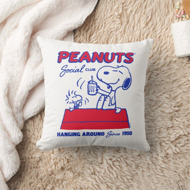Peanuts | Snoopy & Woodstock Hanging Around Cushion (Blanket)