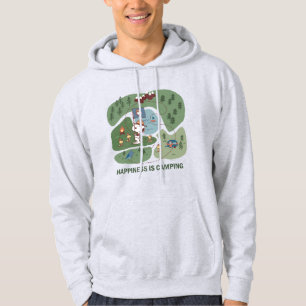Peanuts   Snoopy & Woodstock Happiness is Camping Hoodie