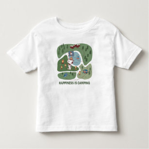 Peanuts   Snoopy & Woodstock Happiness is Camping Toddler T-Shirt