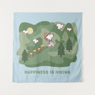Peanuts   Snoopy & Woodstock Happiness is Hiking Tapestry