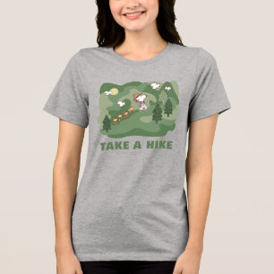 Peanuts Snoopy & Woodstock Happiness is Hiking Tri-Blend Shirt