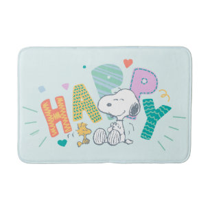 Peanuts   Snoopy & Woodstock Happy Bath Mat