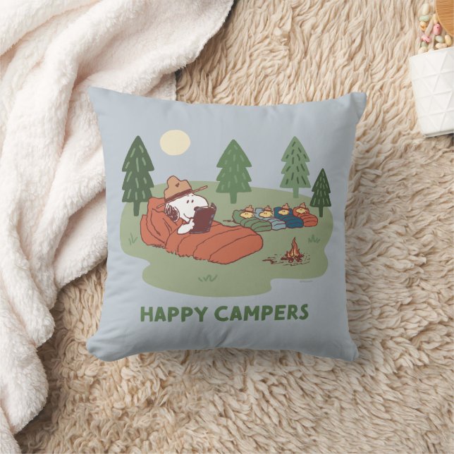 Peanuts | Snoopy & Woodstock Happy Campers Cushion (Blanket)