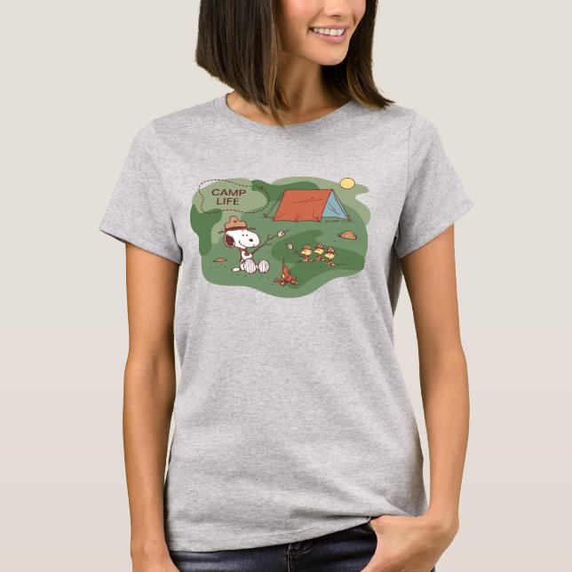 Peanuts | Snoopy & Woodstock Happy Campers T-Shirt (Front)