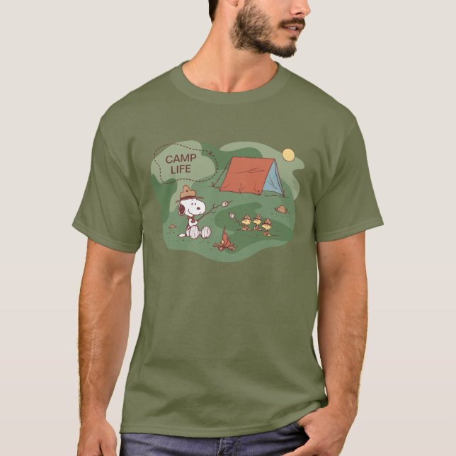 Peanuts | Snoopy & Woodstock Happy Campers T-Shirt (Front)
