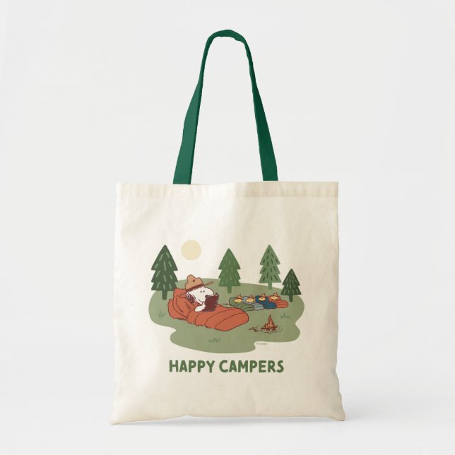 Peanuts | Snoopy & Woodstock Happy Campers Tote Bag (Front)