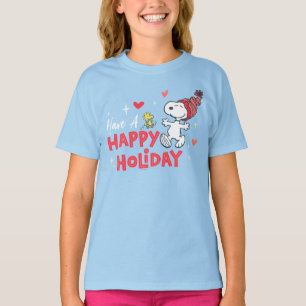 Peanuts   Snoopy & Woodstock Happy Holidays T-Shirt