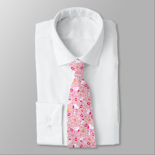 Peanuts   Snoopy & Woodstock Heart Pattern Tie