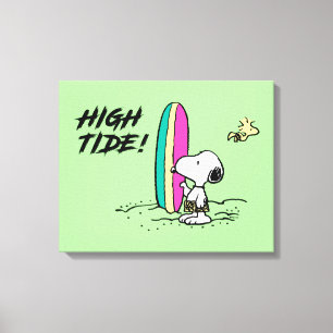 Peanuts Snoopy & Woodstock High Tide Canvas Print