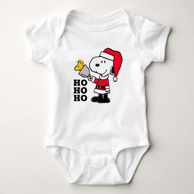 Peanuts | Snoopy & Woodstock Ho Ho Ho Baby Bodysuit (Front)