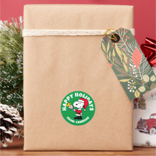 Peanuts   Snoopy & Woodstock Ho Ho Ho Classic Round Sticker