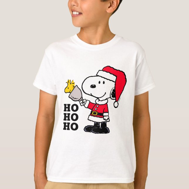 Peanuts | Snoopy & Woodstock Ho Ho Ho T-Shirt (Front)