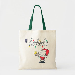 Peanuts   Snoopy & Woodstock Ho Ho Ho Tote Bag