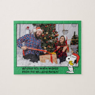 Peanuts   Snoopy & Woodstock Holiday Photo Jigsaw Puzzle