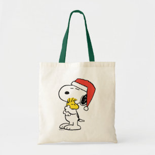 Peanuts   Snoopy & Woodstock Holiday Tote Bag