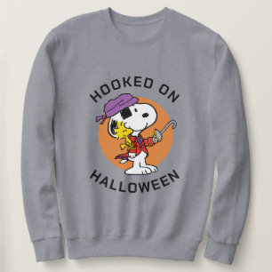 Peanuts   Snoopy & Woodstock Hooked on Halloween Sweatshirt