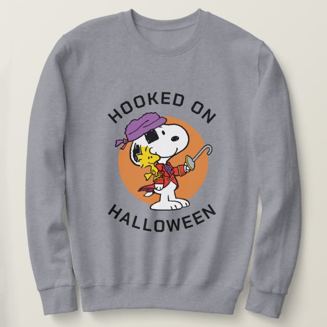 Peanuts | Snoopy & Woodstock Hooked on Halloween Sweatshirt (Design Front)
