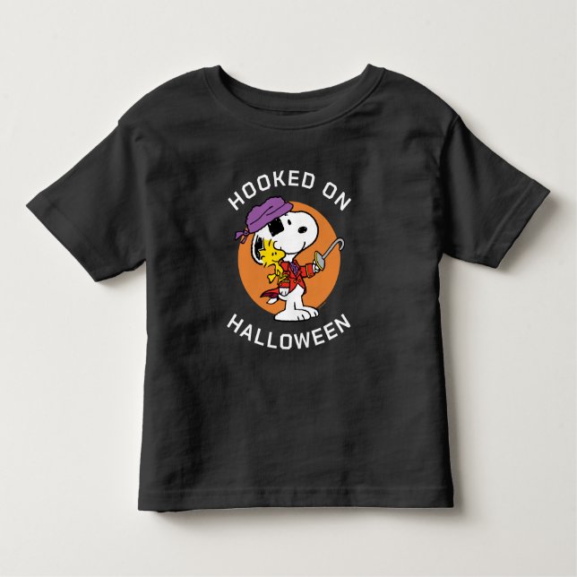 Peanuts | Snoopy & Woodstock Hooked on Halloween Toddler T-Shirt (Front)