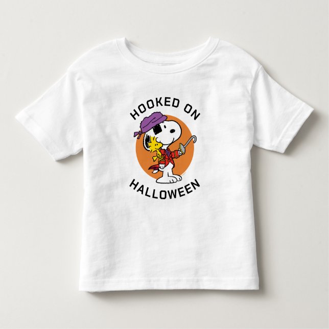 Peanuts | Snoopy & Woodstock Hooked on Halloween Toddler T-Shirt (Front)