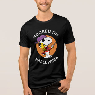 Peanuts   Snoopy & Woodstock Hooked on Halloween Tri-Blend Shirt