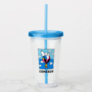 Peanuts   Snoopy & Woodstock Hot Air Balloon Acrylic Tumbler