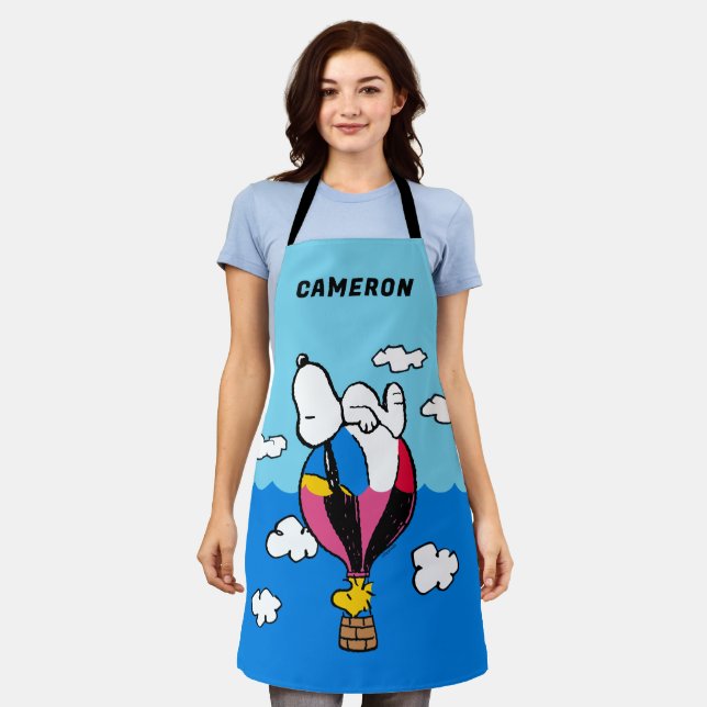 Peanuts | Snoopy & Woodstock Hot Air Balloon Apron (Worn)