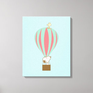 Peanuts Snoopy & Woodstock Hot Air Balloon Canvas Print