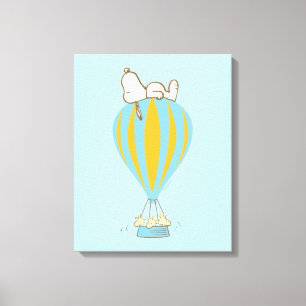 Peanuts Snoopy & Woodstock Hot Air Balloon Canvas Print