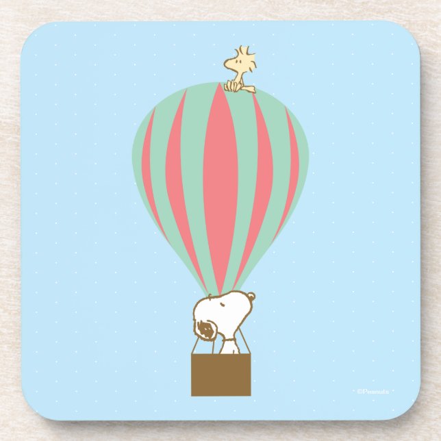 Peanuts | Snoopy & Woodstock Hot Air Balloon Coaster (Front)