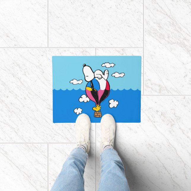 Peanuts | Snoopy & Woodstock Hot Air Balloon Doormat (Indoor)