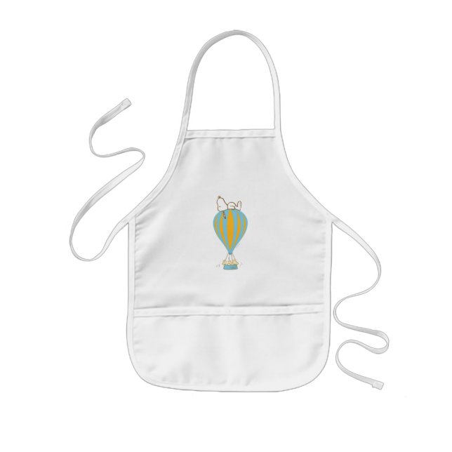 Peanuts | Snoopy & Woodstock Hot Air Balloon Kids Apron (Front)