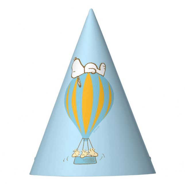 Peanuts | Snoopy & Woodstock Hot Air Balloon Party Hat (Front)